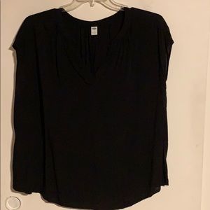 Old Navy black sleeveless vneck blouse size:2X
